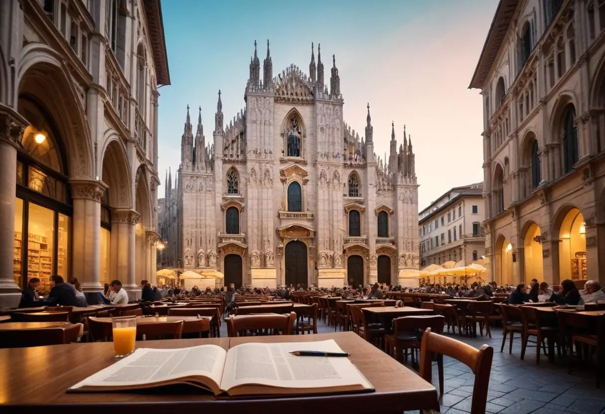Skolor och utbildning i Milano illustration